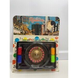 NEW Vintage Roulette Wheel (Toy) GAME Sealed On Card MADE IN HONGKONG